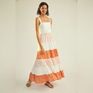 Anthropologie Alston Eyelet maxi dress